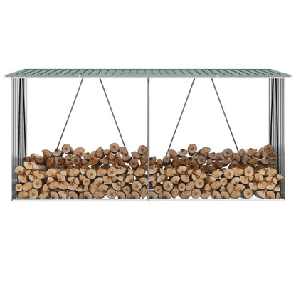 Houtopslag – Brandhoutrek – Haardhoutrek – Houtberging – Houtrek – Gegalvaniseerd Staal – 330x84x152 cm – Weerbestendig en Ventilerend