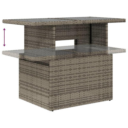 6-delige Loungeset – Tuinmeubelset – Lounge Set – Buitenmeubelen – Tuin sofa – Grijs – Weerbestendig Poly Rattan – Afneembare Wasbare Kussens