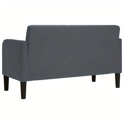 Tweezitsbank – 2-zitsbank – 2,5 zitsbank – Eetkamerbank – Bank – Donkergrijs Fluweel – Compact 109 cm – Stevig Houten Frame