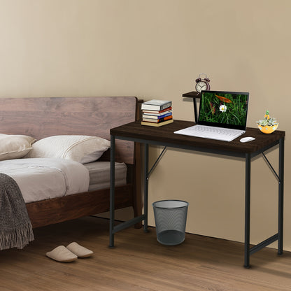 Space-Saving Office Desk 80x40x75cm With Monitor Mount | Nordic Home Office Desk Compact 40cm Width | 80x40cm Slim Desktop Fits 27-inch Monitor + Laptop