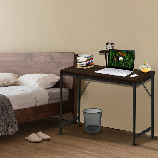 Space-Saving Office Desk 80x40x75cm With Monitor Mount | Nordic Home Office Desk Compact 40cm Width | 80x40cm Slim Desktop Fits 27-inch Monitor + Laptop