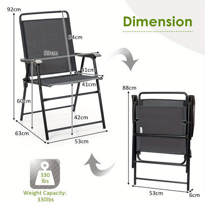 Opvouwbare Tuinstoelen – Klapstoelen – Balkonstoelen – Tuinmeubilair – Lichtgewicht – Stalen Frame – Weerbestendig
