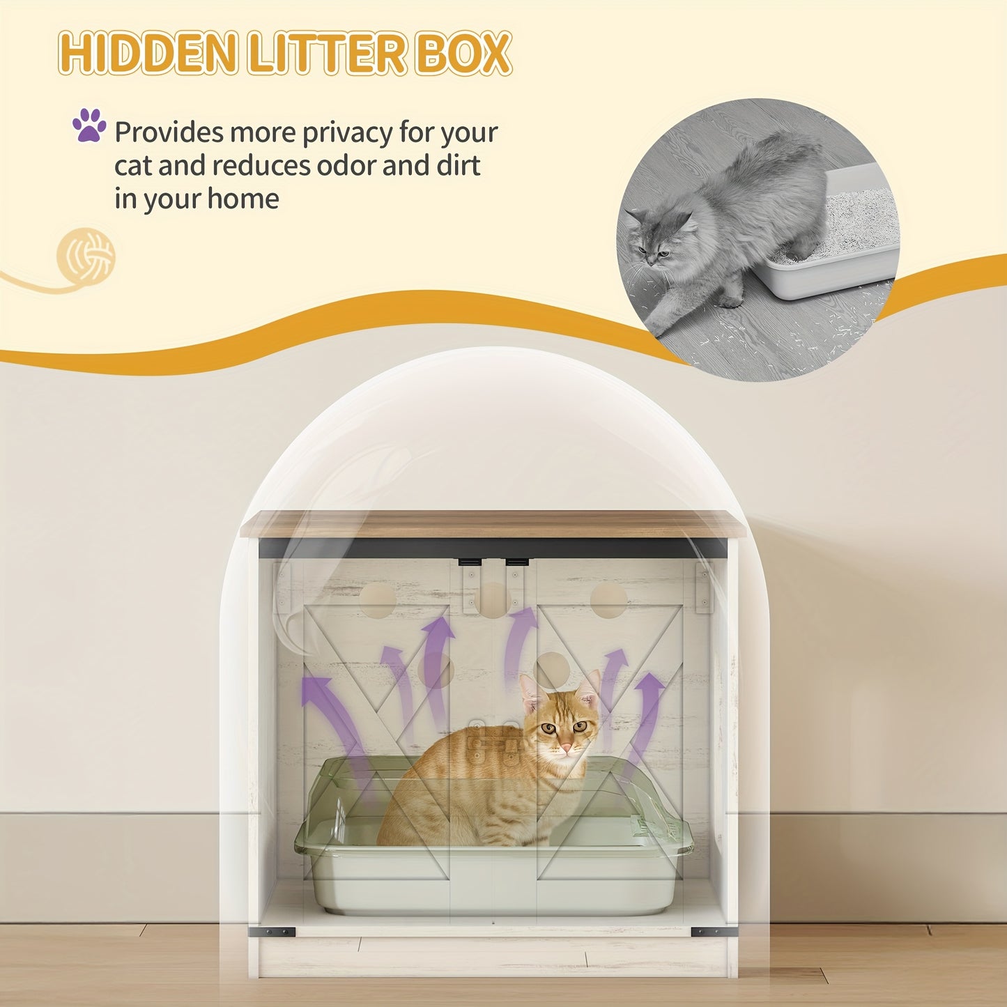 Krabpaal – Kattenkrabpaal – Kattenboom – Kattenmeubel – Kattenhuis – 173 cm Hoog – Met Kattenbakkast en Voerplek – Stevig Gelamineerd Hout & Afneembare Wasbare Kussens