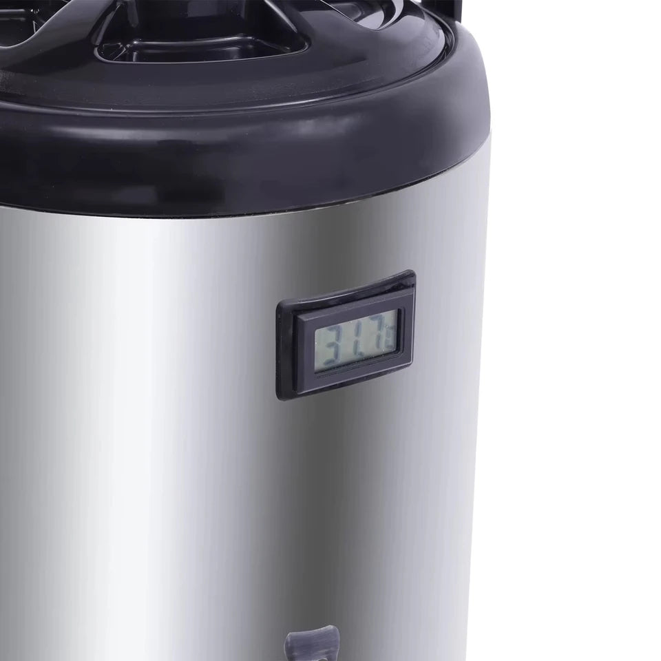 Dispenser - Beverage Dispenser - Thermal Insulation - Hot and Cold Thermal Beverage Dispenser - 3.17 Gal - 304 Stainless Steel - Silver