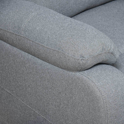 Relaxfauteuil – Relaxstoel – TV Stoel – Lounge Chair – Relaxzetel – Lichtgrijs – Verstelbare Rugleuning en Voetensteun – Linnen-Look Bekleding