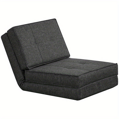 Relaxfauteuil – Verstelbare Fauteuil – Relaxstoel – Lounge Stoel – Slaapstoel – Donkergrijs – Stevig Hardhouten Metalen Frame – Zacht Foamkussen