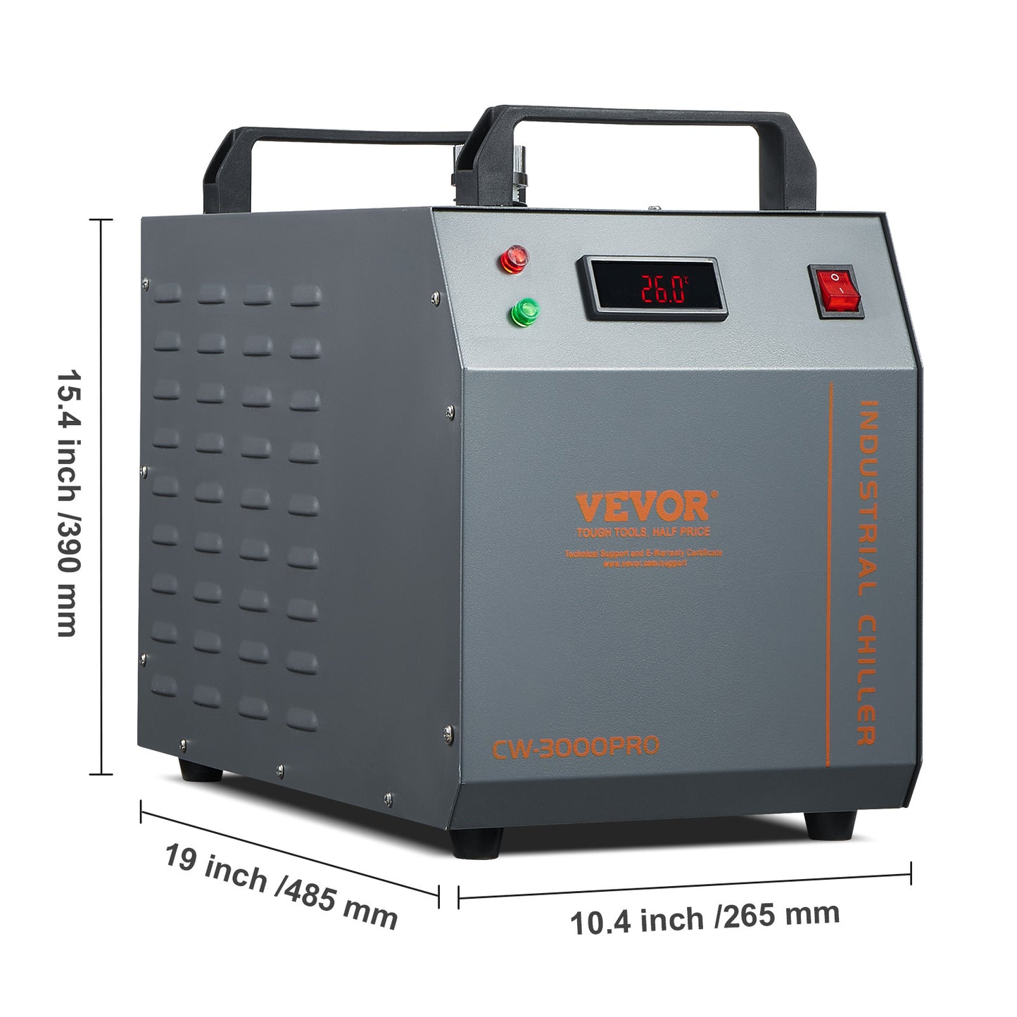 Waterkoeler – Waterkoelsysteem – Waterdispenser – Industriële Koeler – Laserkoeler – 12L Watertank – 18L/min Flow Rate