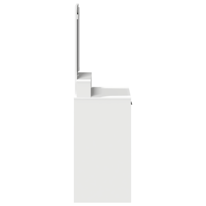 Dames Kaptafel – Make-up Tafel – Schminktafel – Dressing Table – Vanity Desk – Massief Hout – Ruime Opbergladen – Wit
