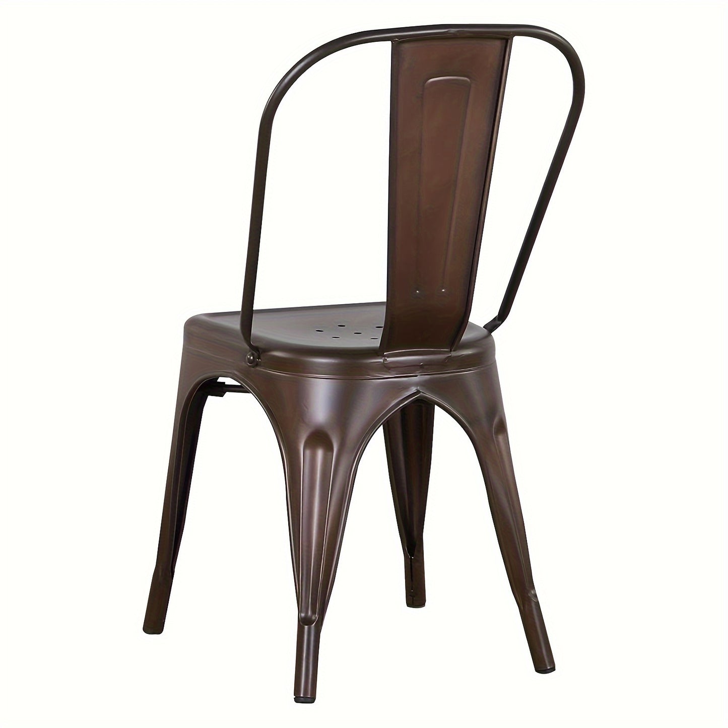 Barkrukken – Bistro Stoelen – Barstoelen – Keukenstoelen – Eetkamerstoelen – Set van 4 – Industrieel Design – Metalen Frame & Rugleuning – Zithoogte 44 cm – Stevig & Onderhoudsvriendelijk