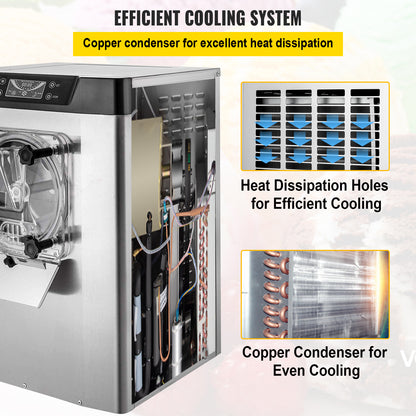 IJsmachine – IJsbereider – IJsmaker – Hardijsmachine – Roomijsmachine – RVS Behuizing – 4,2L Capaciteit