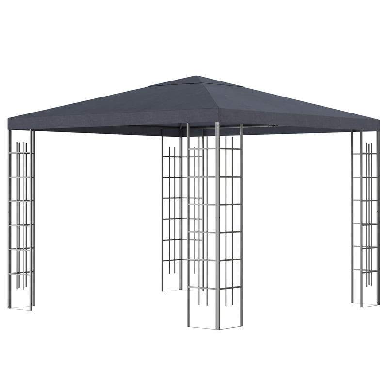 Garden gazebo 2.95 x 2.95m gazebo garden tent marquee party tent steel polyester grey, Garden Pavilion, Outdoor Shelter, Modern Gazebo, Openair Design, Event Canopy, Party Shelter, Garden Lovers, Party Hosts