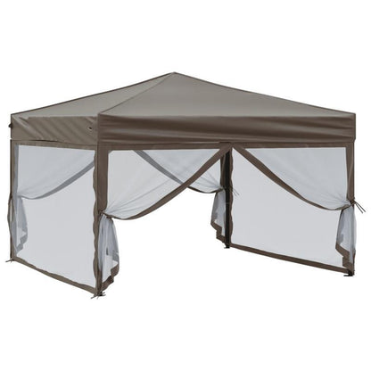 Tuinpaviljoen – Tuinkamer – Buitentent – Partytent – Overkapping – 3x3 Meter – Weerbestendig Stalen Frame – UV-werend Taupe Dak