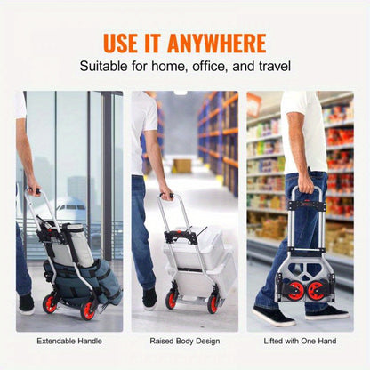 Inklapbare Steekwagen – Vouwkar – Handkar – Transportkar – Trolley – Aluminium Frame – All-Terrain Wielen