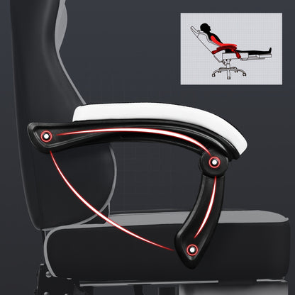 Gamingstoel – Gamestoel – Bureaustoel – Gaming Chair – Game Stoel – Ergonomisch Design – Verstelbare Rugleuning met Voetensteun