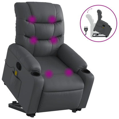 Sta-op stoel – Elektrische Relaxstoel – Verstelbare Fauteuil – Massagezetel – Comfortabele Stoel – Kunstleer Bekleding – Vibratiefunctie & 135° Verstelbare Rugleuning