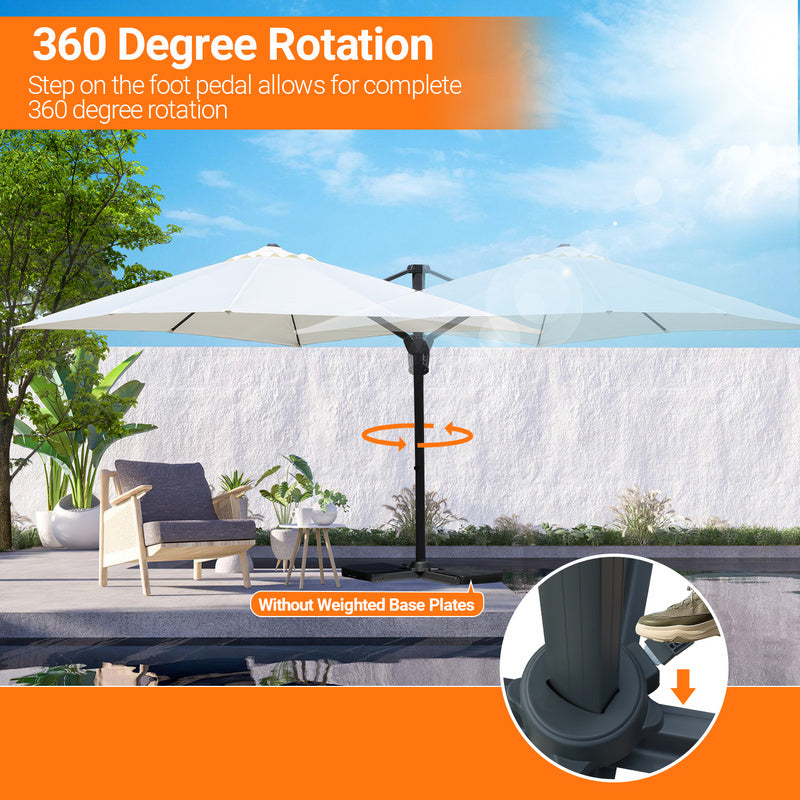 Parasol – Terrasparasol – Zonnescherm – Marktparasol – Tuinparasol – Groen – 330 cm Vierkant – Aluminium Frame – Kantelbaar & 360° Draaibaar