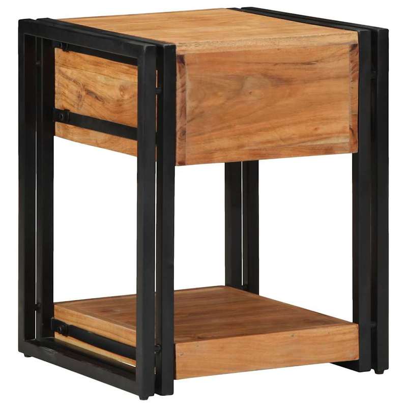 Bedside tables 2 pack 40x40x50cm Solid Acaciawood Removable, suitable for indoor use and suitable for all seasons, Home Organization, Nightstand Alternative, Modern Nightstand, Compact Furniture, Durable Hardwood, Sturdy Buil