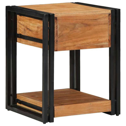 Bedside tables 2 pack 40x40x50cm Solid Acaciawood Removable, suitable for indoor use and suitable for all seasons, Home Organization, Nightstand Alternative, Modern Nightstand, Compact Furniture, Durable Hardwood, Sturdy Buil