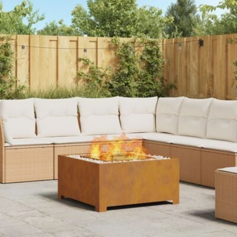 80x80x40cm Brown Fire Pit Home Patio Fire Stove for Multi-Person Leisure Gatherings on Terrace Matching for Friends and Relatives Activities in Garden Suitable for Winter Heating, Patio Heating, Backyard Gatherings, Cozy Pati