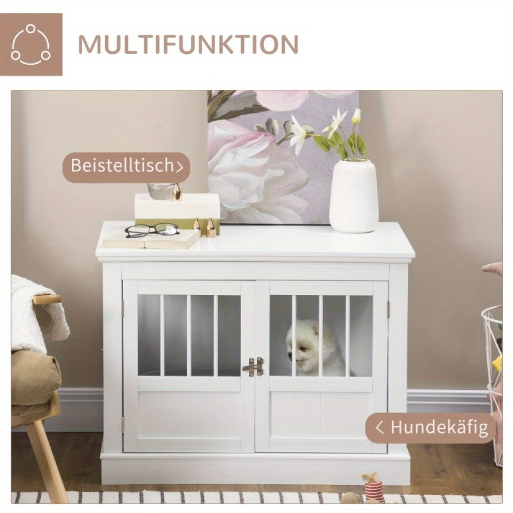 Hondenhok – Hondenbench – Hondenhuis – Hondenkooi – Dierenverblijf – Multifunctionele Tafel – Stevig Hout – Voor Kleine Honden Tot 10 kg