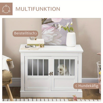 Hondenhok – Hondenbench – Hondenhuis – Hondenkooi – Dierenverblijf – Multifunctionele Tafel – Stevig Hout – Voor Kleine Honden Tot 10 kg