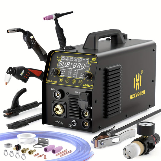 Lasmachine – Lasmachine 4-in-1 – Snijmachine – Gasbeschermd Lassen – Zelfbeschermend Lassen – Digitaal Display – 220V Europese Stekker – Mat Zwart Design