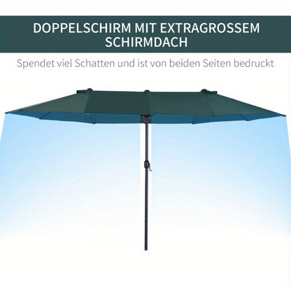 Patio Parasol – Tuin Parasol – Terras Parasol – Balkon Parasol – Zonnescherm – Groot Formaat 460x270 cm – Windbestendig ABS Frame