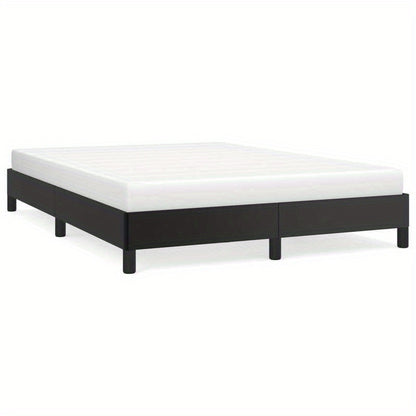 Black Bed Frame 140X200 Cm Made of Faux Leather. It'S Practical, Removable, And Suitable for Year-Round Use.