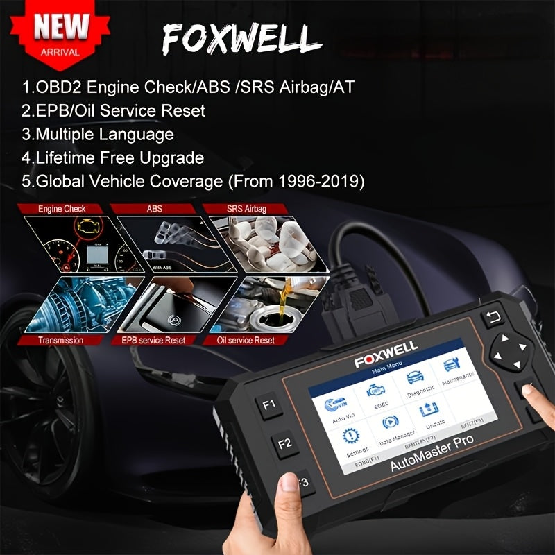 OBD2 Scanner – Auto Diagnostische Tool – Uitleesapparaat – Diagnosecomputer – Uitlezen Motorcodes – 4-in-1 Functie – Kleurentouchscreen & Android OS
