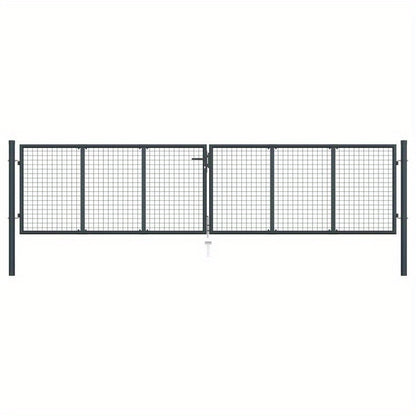 Gashek – Tuinhek – Schutting – Afsluiting – Veiligheidshek – Gegalvaniseerd Staal – 400x150 cm Antraciet
