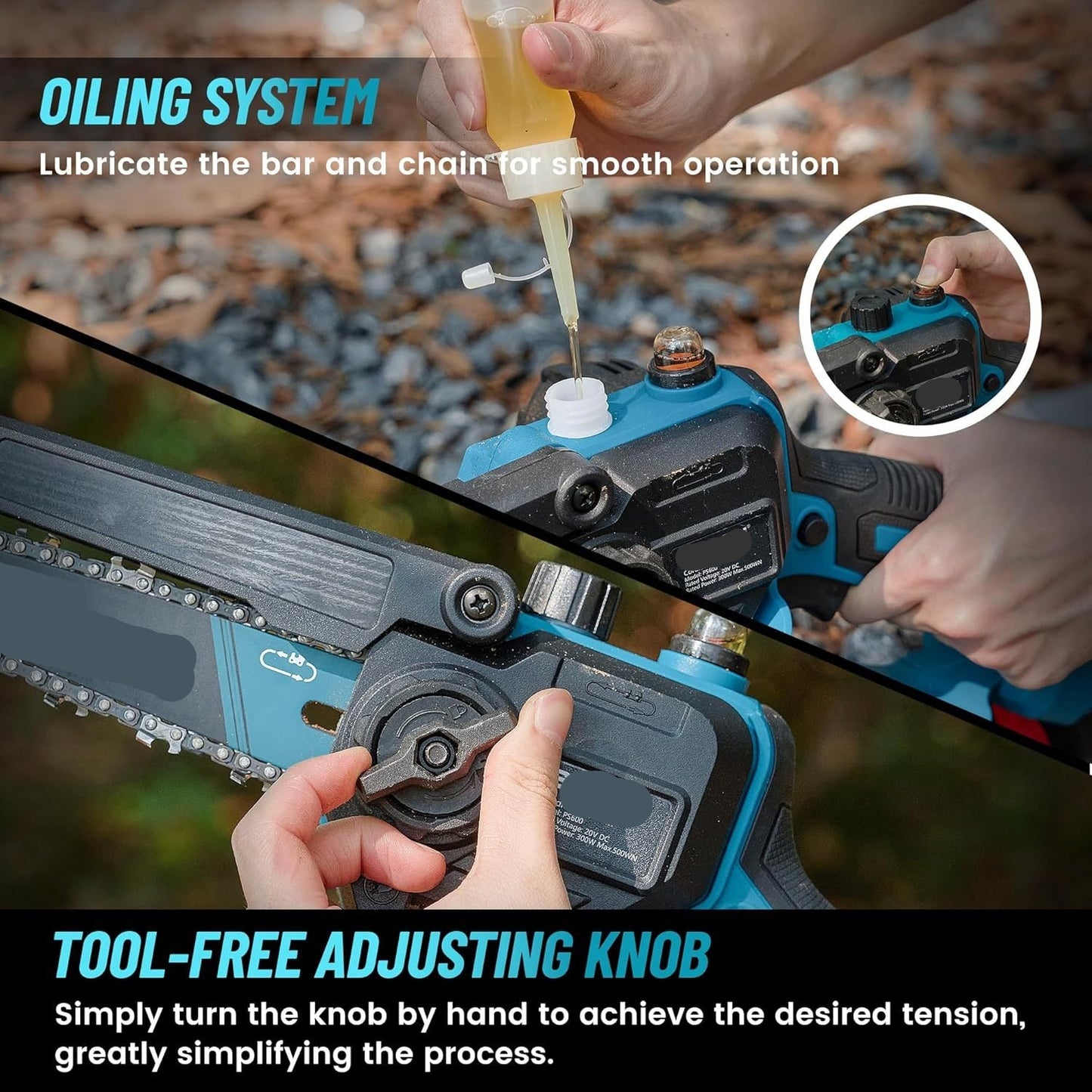 Kettingzaag – Mini Kettingzaag – Snoeizaag – Takkenzaag – Handzaag – 15,24 cm Zaagblad – 2x 4000mAh Batterijen – Telescopische Steel 4,5 m
