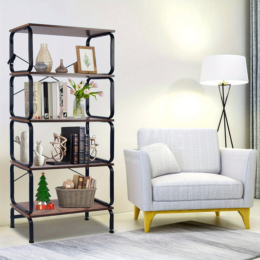 Boekenkast – Boekenrek – Kasten – Opbergmeubel – Wandkast – Massief Hout – 141,5x60x30 cm – Vrijstaand Modern Design – Bruin