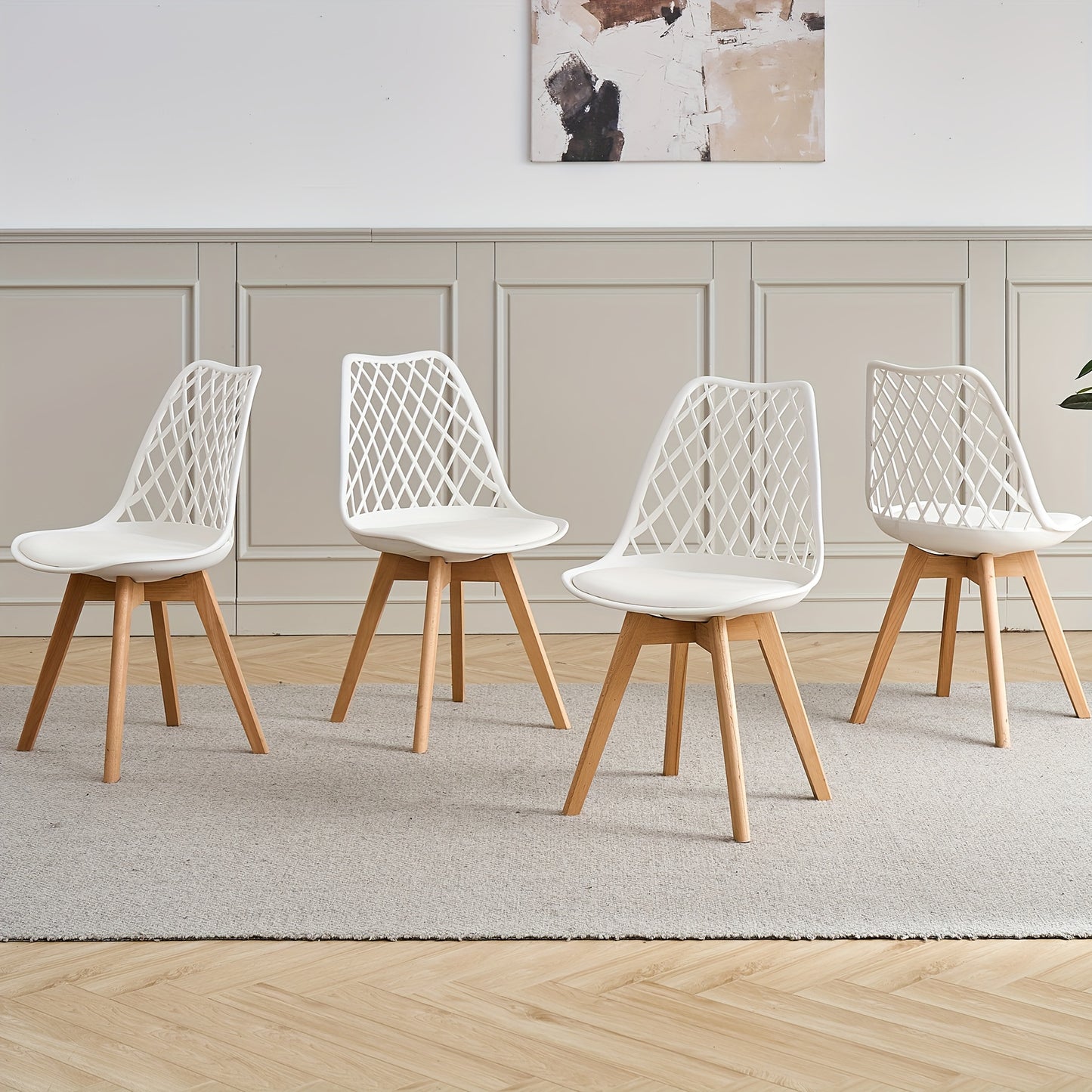 Eetkamerstoel – Stoel – Kuipstoel – Keukenstoel – Woonkamerstoel – Scandinavisch Design – PU Leer – Beukenhouten Poten – Ergonomisch Comfort – Kras- en Waterbestendig
