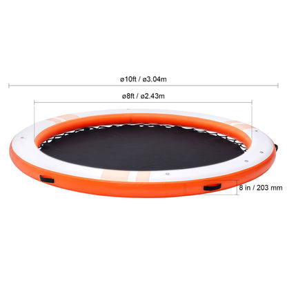 Zweefvlot – Drijfplatform – Zwemvlot – Watermat – Inflatable Vlot – Trampoline Gedeelte – 10 Voet Diameter – Duurzaam 2700g/m² PVC Met Antislip
