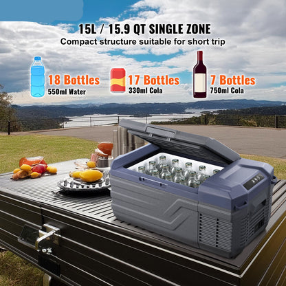 Koelbox – Koelboxje – Draagbare Koelkast – Mini Koelbox – 15 Liter Capaciteit – Snel Koelen Tot -20°C