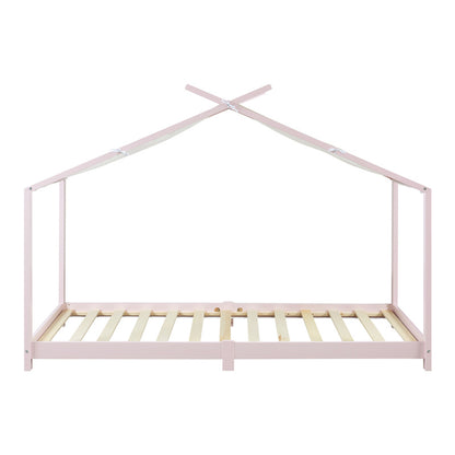 Kinderbed – Huisbed – Peuterbed – Juniorbed – Bedhuisje – Massief Dennenhout – Matras 90x200 cm