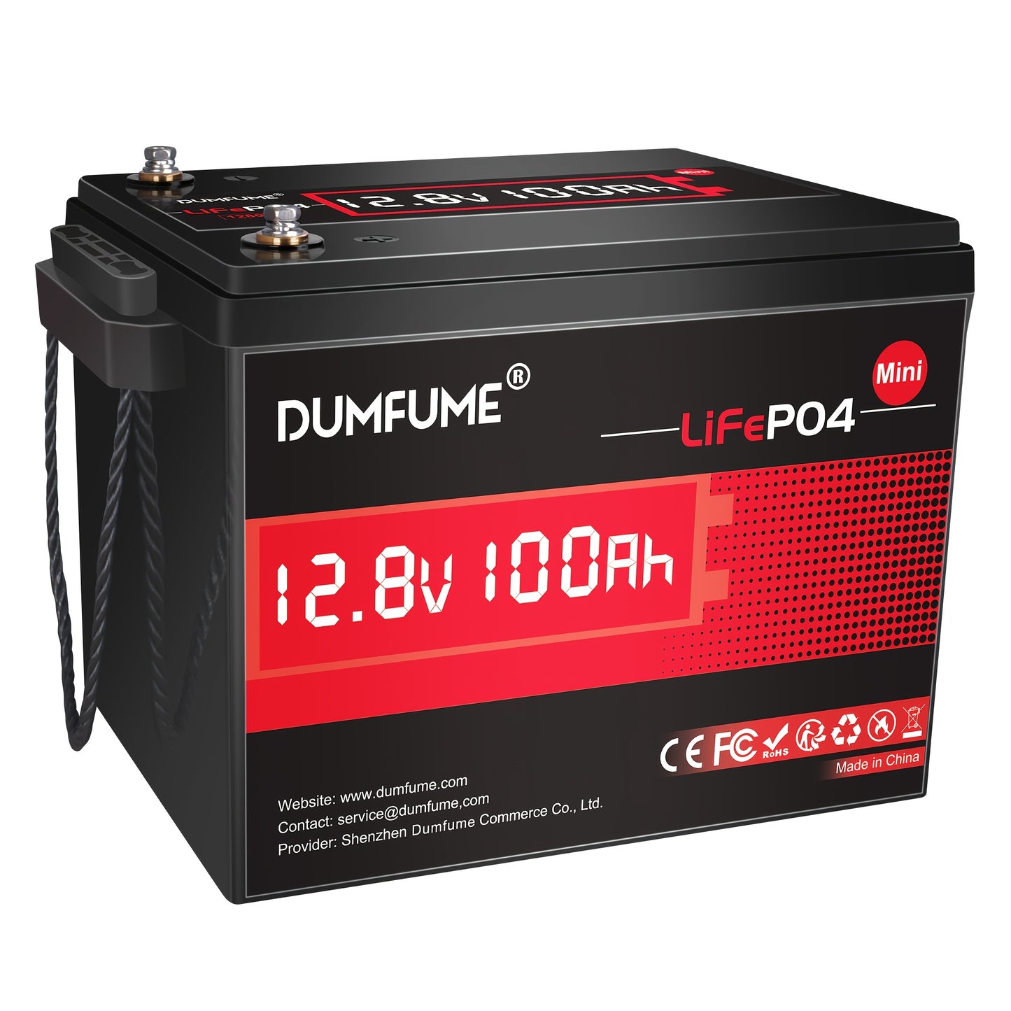 Lithium Accu – Lithium Batterij – LiFePO4 Accu – Lithium IJzerfosfaat Accu – 12V 100Ah Mini Max – Ingebouwde 100A BMS – 6000 Cycli Levensduur