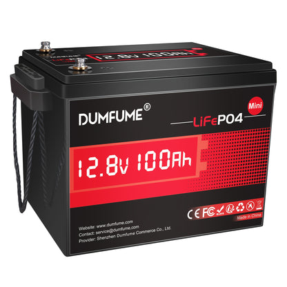 Lithium Accu – Lithium Batterij – LiFePO4 Accu – Lithium IJzerfosfaat Accu – 12V 100Ah Mini Max – Ingebouwde 100A BMS – 6000 Cycli Levensduur