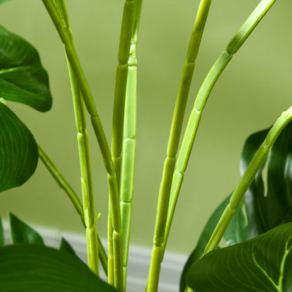 Monstera Deliciosa Kunstplant – Nepplant – Groene Kamerplant – Decoratieve Plant – Hangplant – Onderhoudsvrij – Stevige Cementen Pot 120 cm