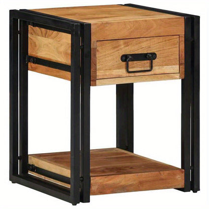 Bedside tables 2 pack 40x40x50cm Solid Acaciawood Removable, suitable for indoor use and suitable for all seasons, Home Organization, Nightstand Alternative, Modern Nightstand, Compact Furniture, Durable Hardwood, Sturdy Buil