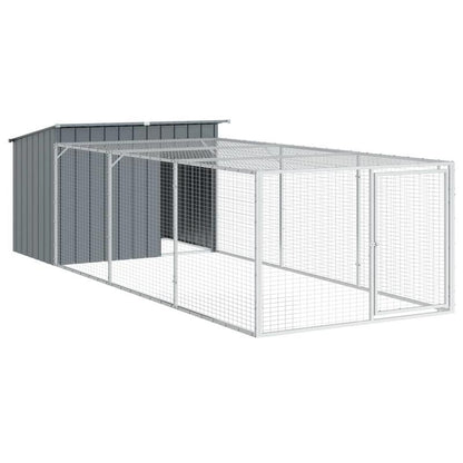 Hondenkennel – Hondenhok – Hondenren – Dierenverblijf – Hondenhuis – Gegalvaniseerd Staal – Ruim Interieur – Ventilatierooster – Dakoverstek – Weerbestendig – Eenvoudige Montage – Antraciet
