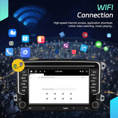 Android 15 Autoradio – Multimedia Systeem – Inbouw Radio – Carplay Unit – Navigatie Systeem – 7 Inch Touchscreen – 6GB RAM 128GB Opslag