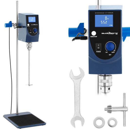 Laboratoriummixer – Mechanische Roerder – Lab Menger – Roerstaaf – Laboratorium Mengapparaat – Instelbare Snelheid 100-2500 RPM – Timer 0-9999 Minuten