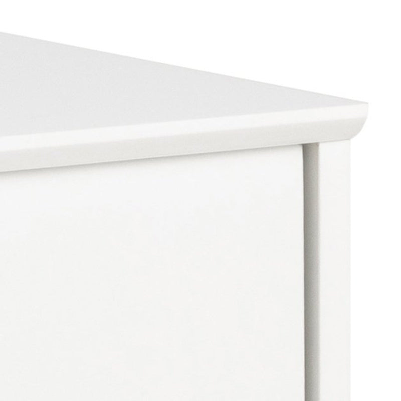 Mitra White Dresser with Sliding Doors, Scandinavian Style - QUORE