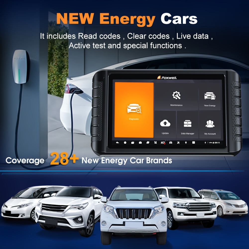 OBD2 Diagnoseapparaat – Autoscanner – Auto Diagnosetool – Foutcode Lezer – Auto Scanner – Draadloos Met USB Stroomvoorziening – 35+ Resetfuncties & Gratis Updates