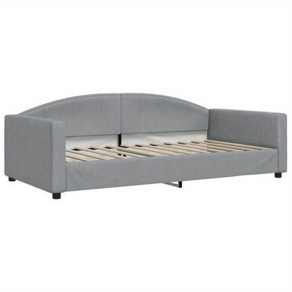 Sofa Bed – Slaapbank – Bedbank – Logeerbed – Slaapbank Met Matras – Lichtgrijze Stof – Uitneembaar Matras 100x200 cm – Geschikt Voor Elk Seizoen