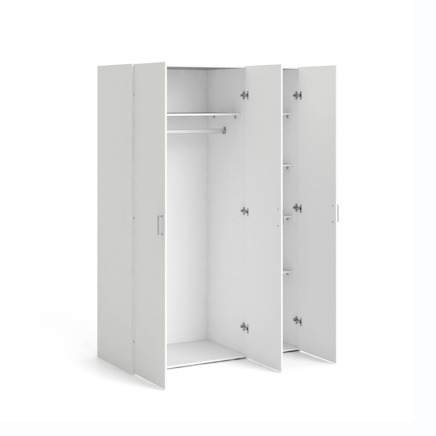 Wardrobe 3 Doors Before Dsegr, Mobile Bed Camera, Walk-In Closet, Coat Closet, 115X49 H175 Cm, White