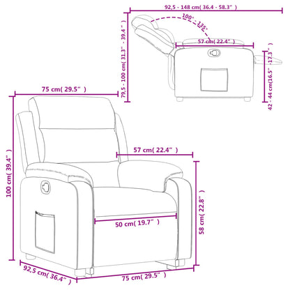 Staandmassagestoel – Staande Massagestoel – Verstelbare Relaxstoel – Massagestoel – Staande Stoel – Liftfunctie Voor Gemakkelijk Opstaan – Comfortabele Bekleding Donkerbruin