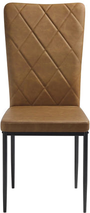 Chairs - Set Of 4 - Dining Room Chairs - Brown - Faux Leather - Dining Room - Upholstered - 94.5x41x43 Cm - Modern