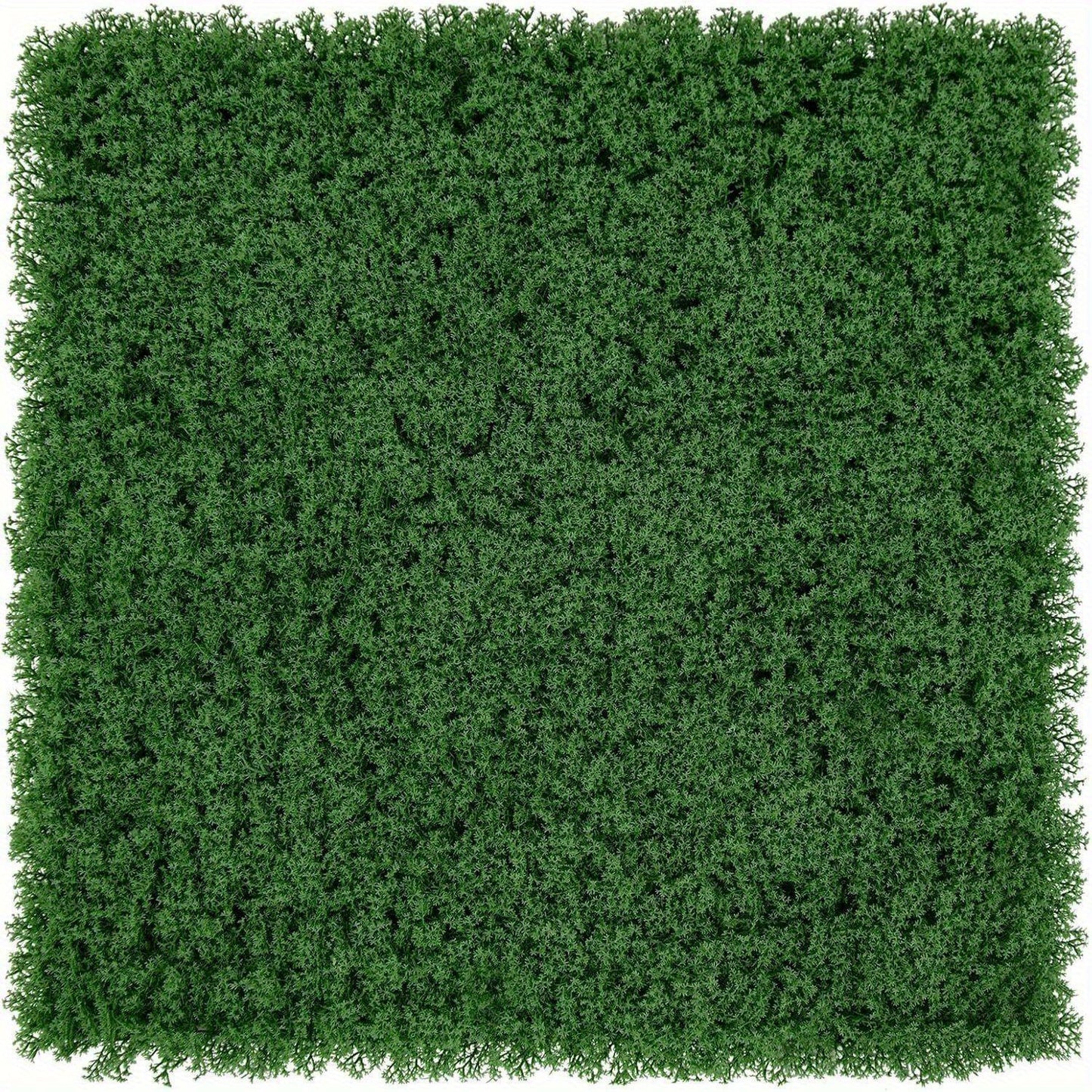 12pcs Artificial Moss Wall Panels, 50.5 x 50.5cm, Interlocking Privacy Hedge for Garden, Patio, Balcony & Home Decor – Lush Dark Green PE Material, Sun-Resistant & Easy to Install, Privacy Panels for Outside Patio